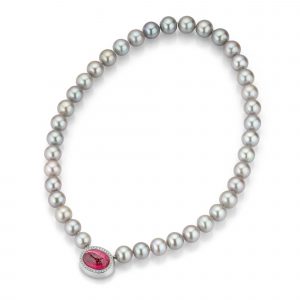 Perlcollier mit Wechselschließe